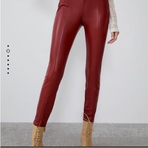 ZARA FAUX LEATHER SKINNY FIT PANT